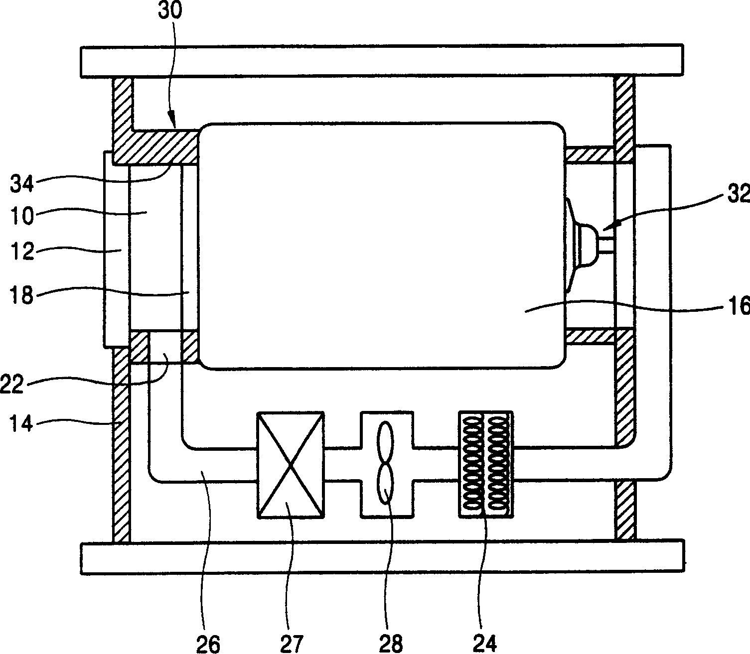 Hinge apparatus of drum for clothing dryer