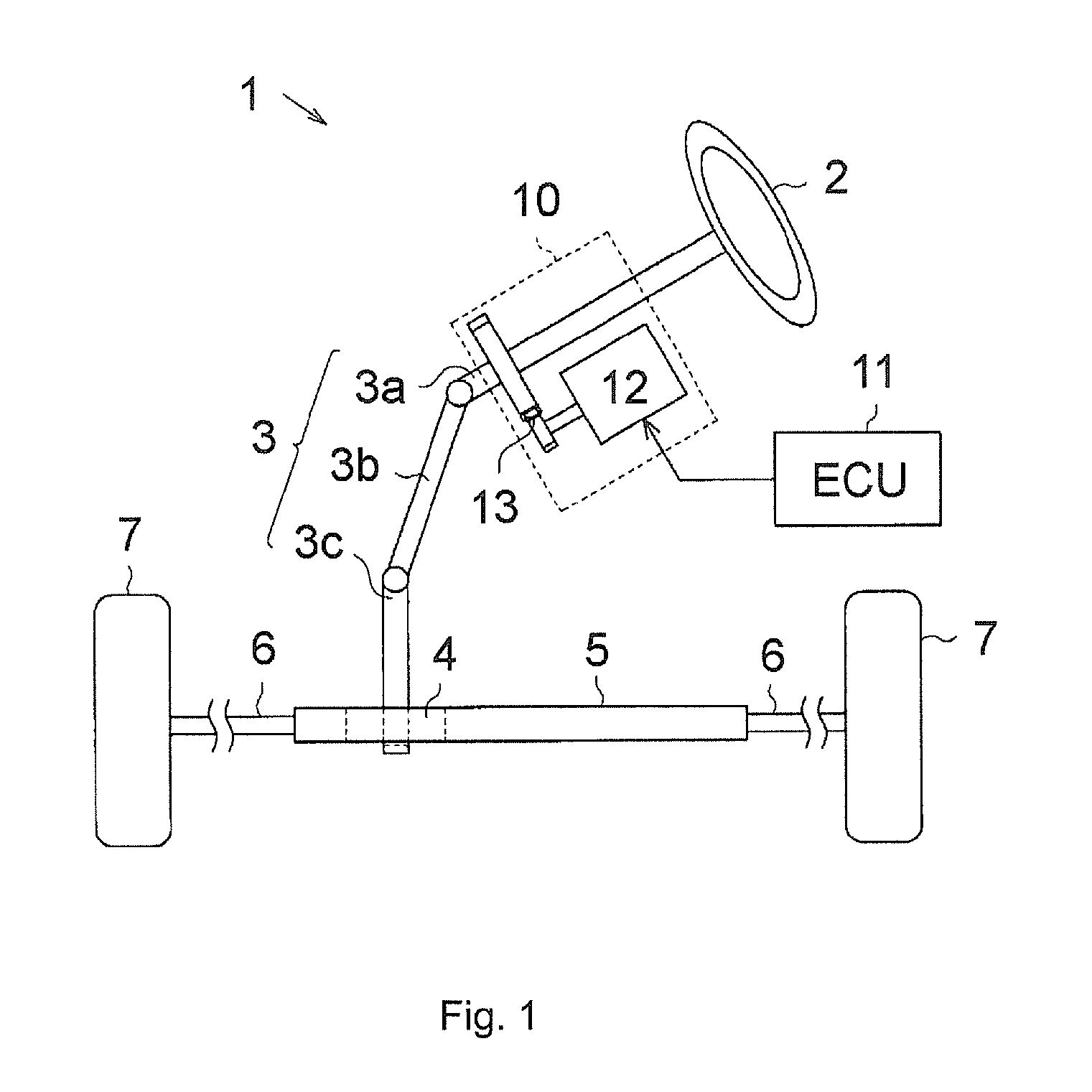 Electronic control unit and vehicle steering system