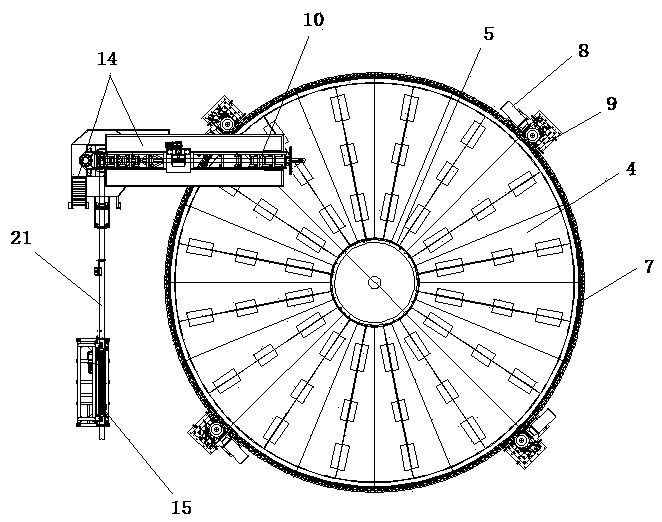 Active rolling and transporting device of cables for submarine cable laying