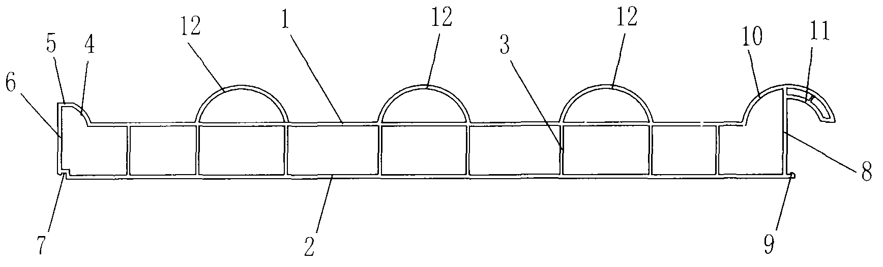 Light heat insulation hollow tile