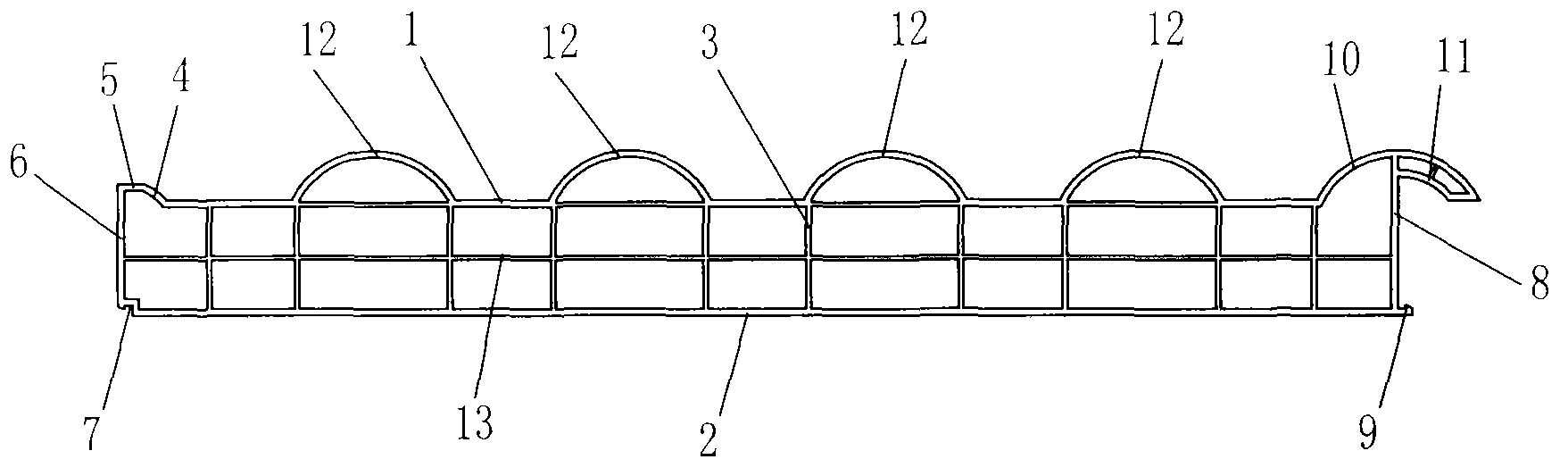 Light heat insulation hollow tile