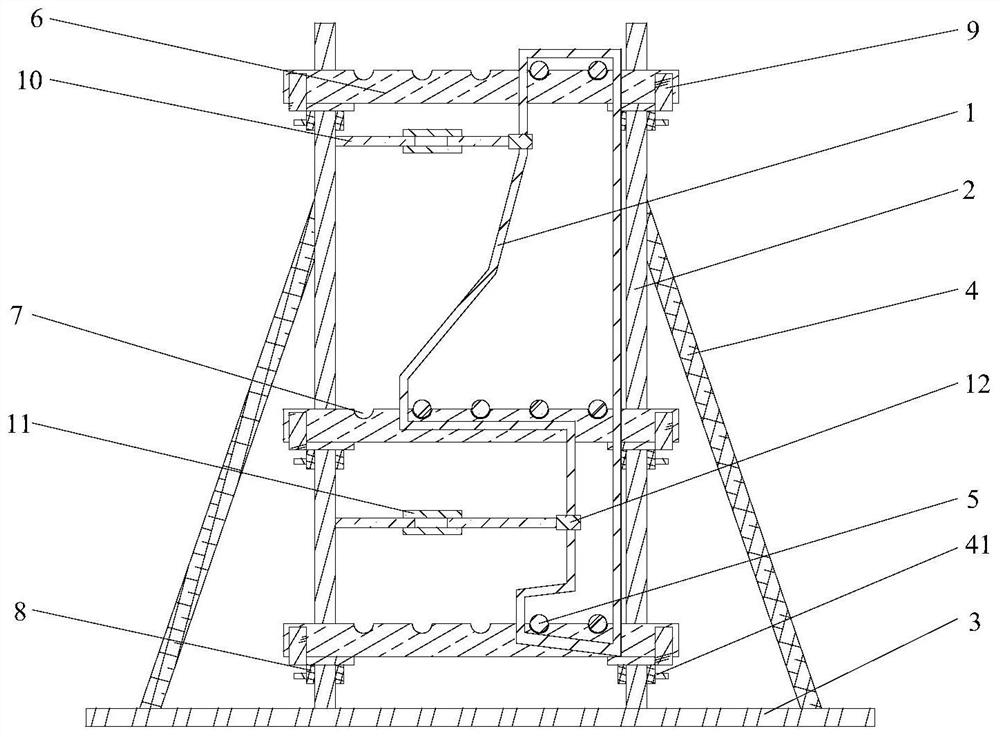 Construction method of cast-in-place reinforced concrete guardrail