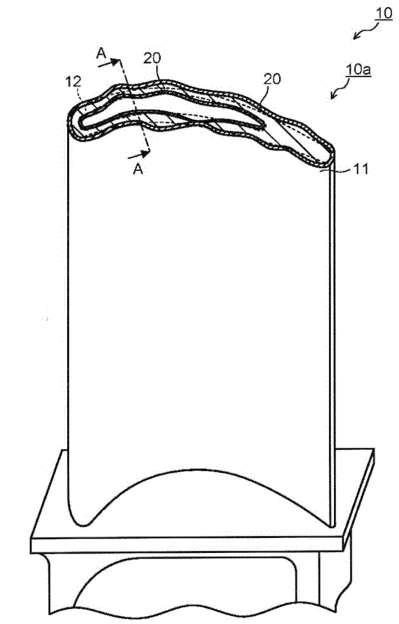 Repair method of gas turbine moving blade and gas turbine moving blade