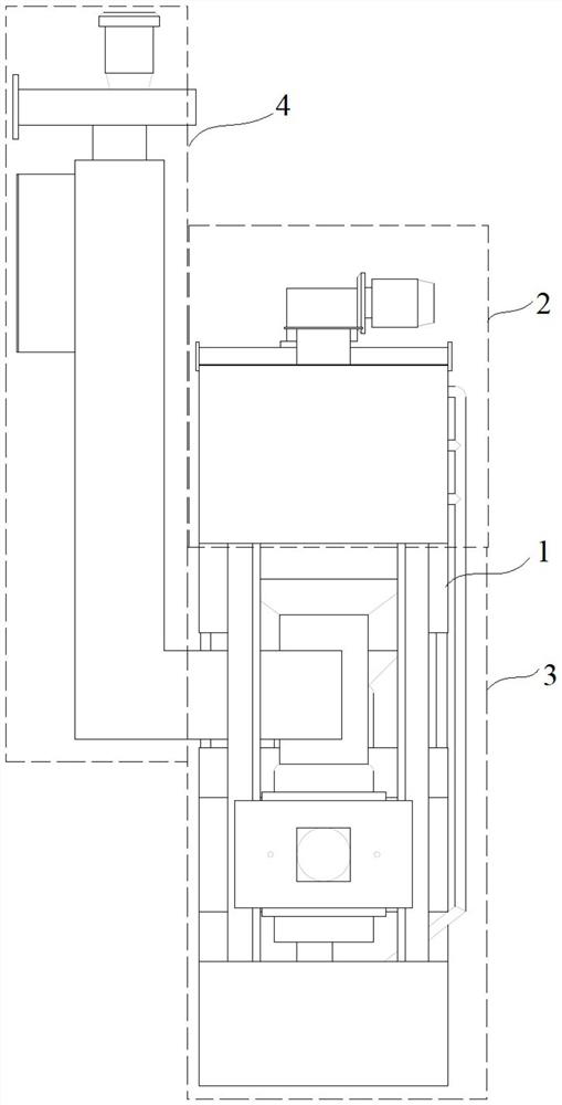 Water spraying water film type wet dust removal system