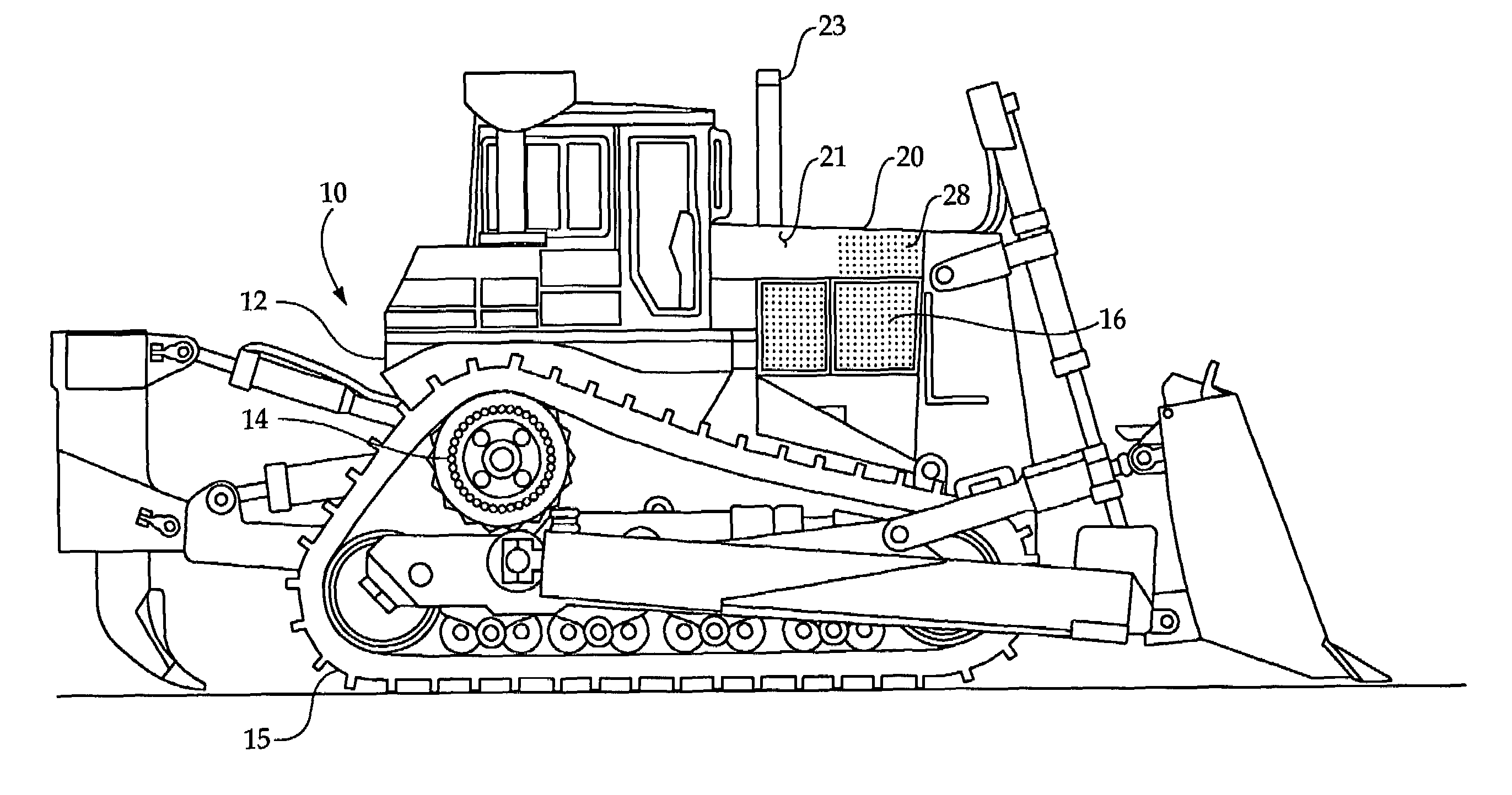 Engine hood assembly enclosure with exhaust aftertreatment device integrated therein, and machine using same