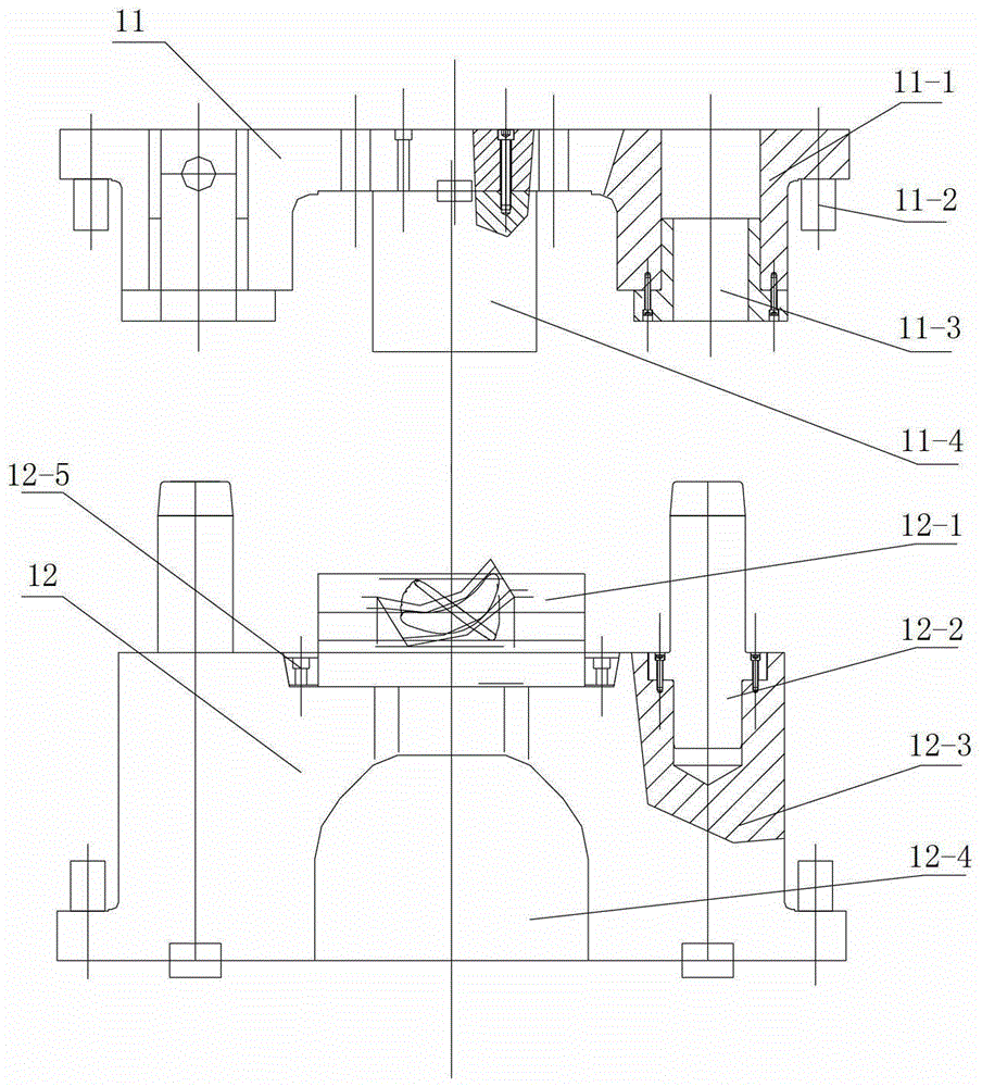 Large steam turbine blade trimming hydraulic press