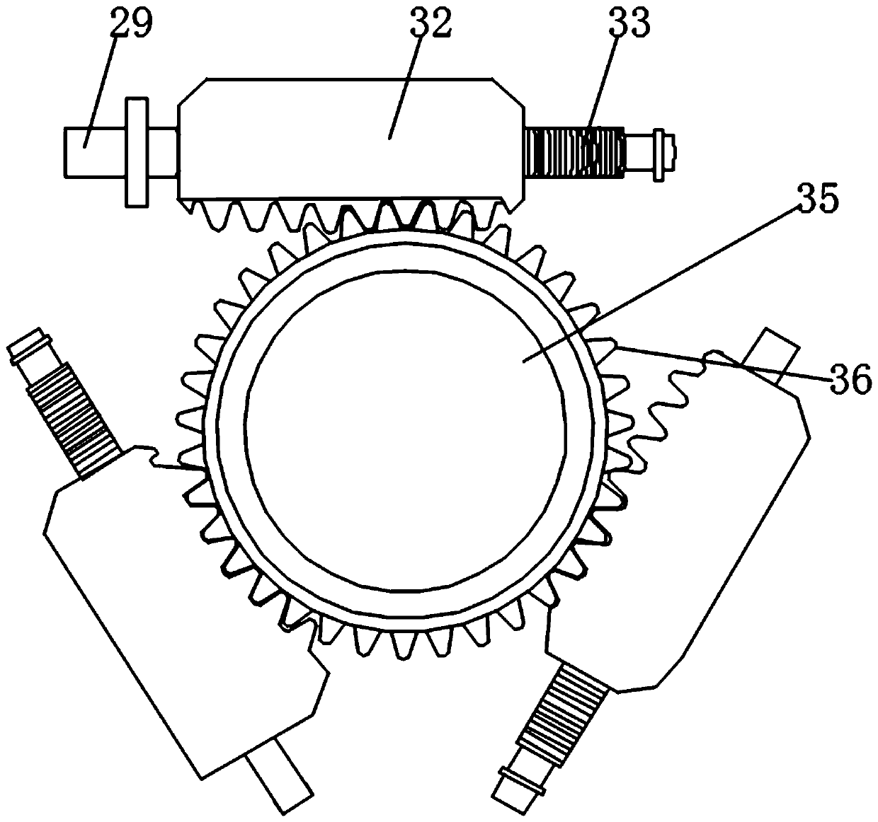 Stirring and puffing device for konjak vegetarian cattle stomach