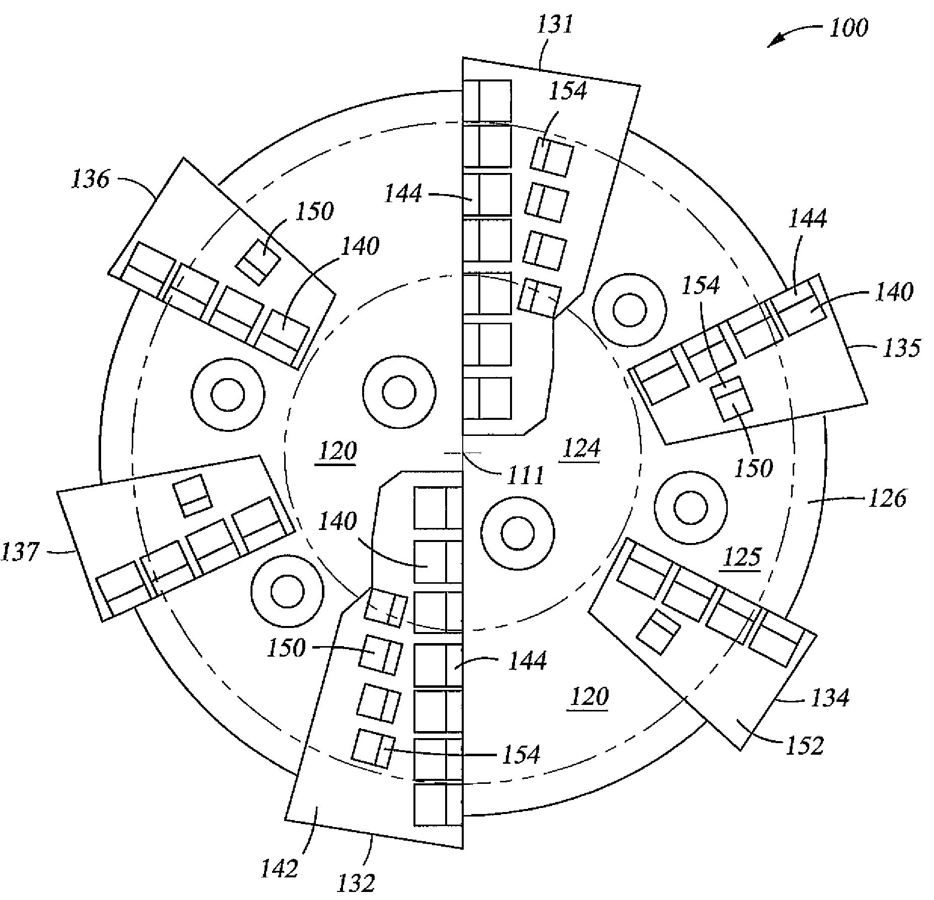 Fixed cutter bit with backup cutter elements on primary blades