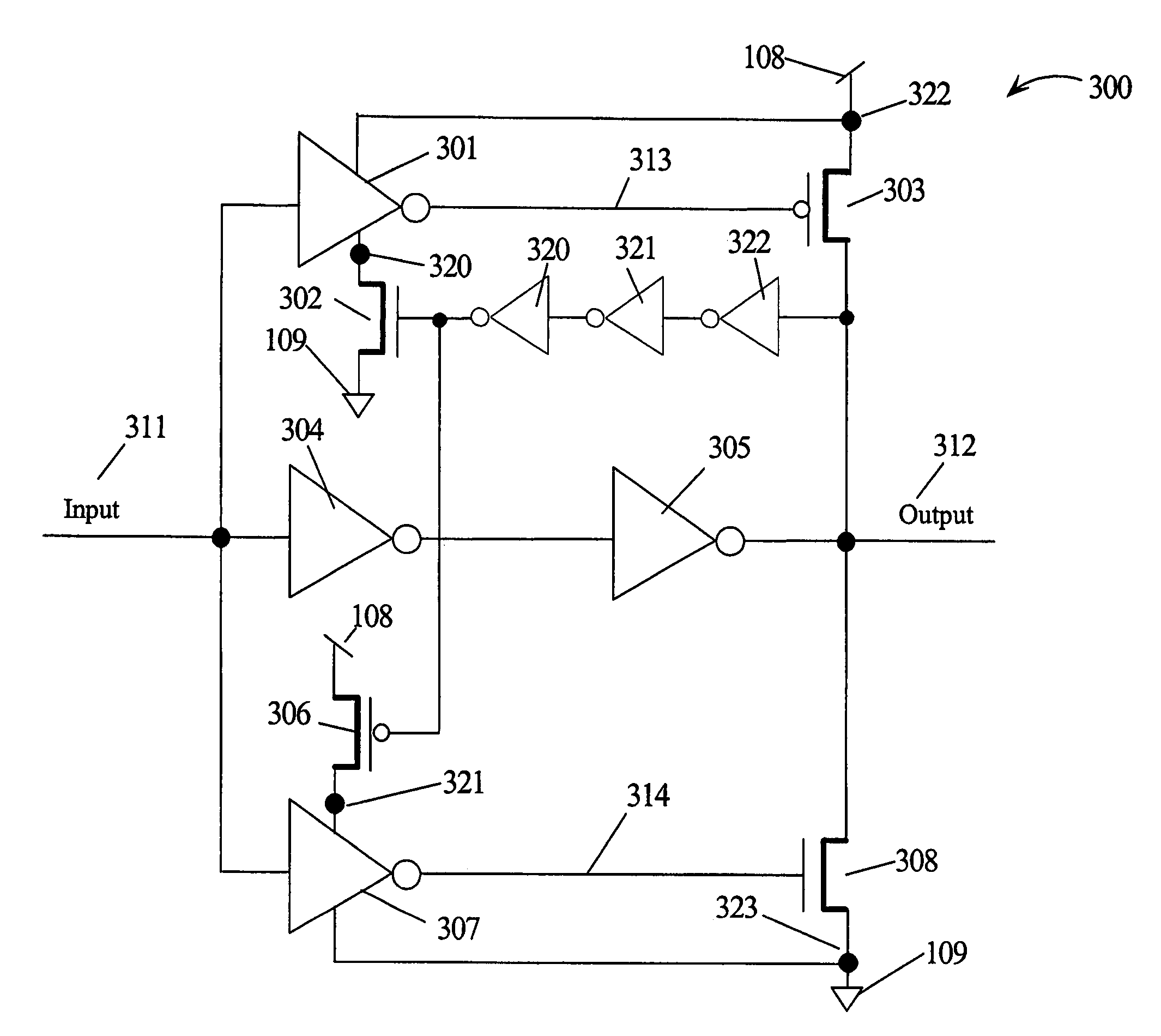 Self limiting gate leakage driver