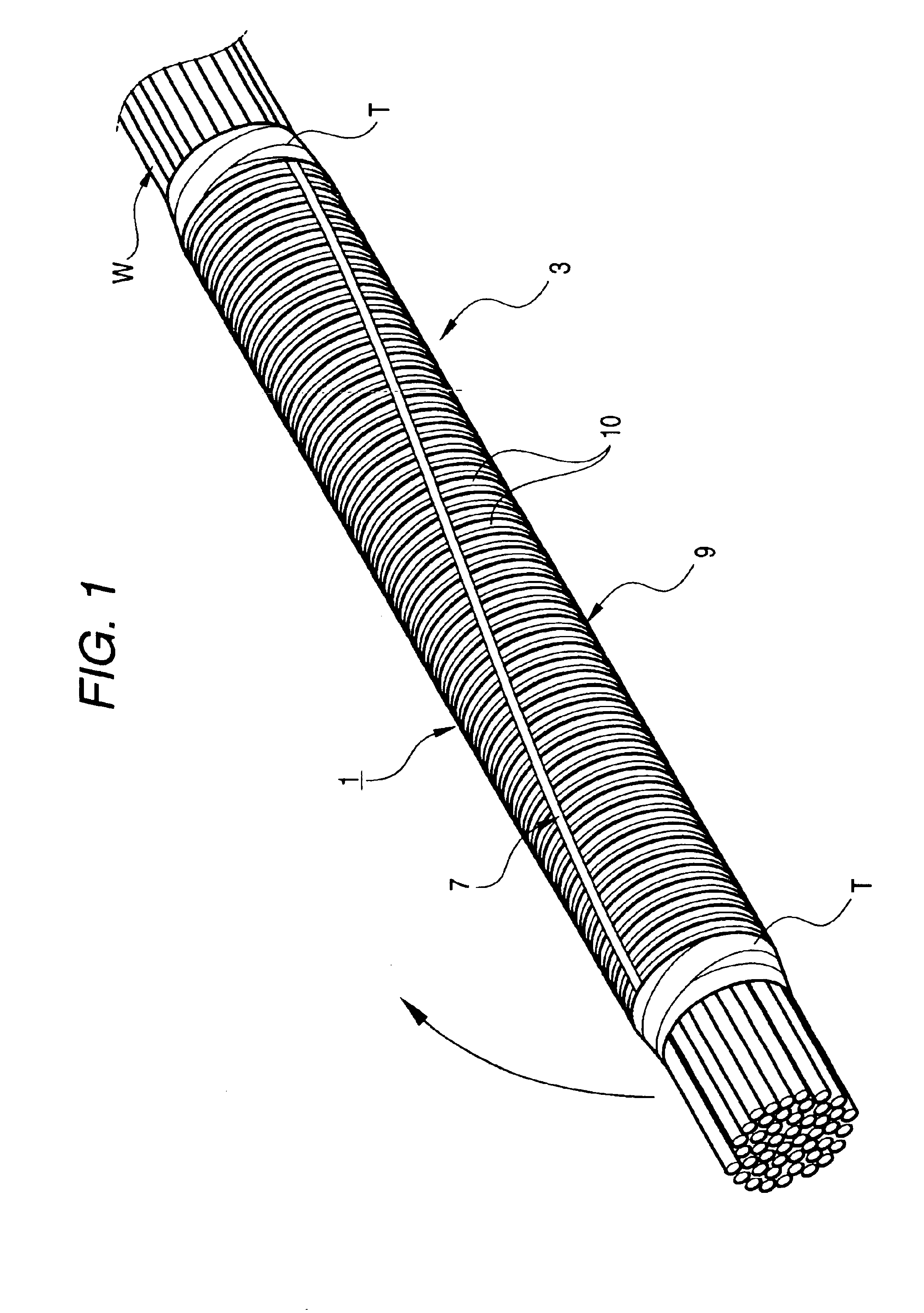 Corrugated tube-mounting structure