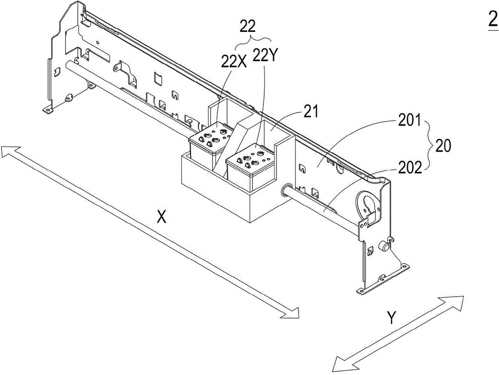 Liquid spray chip of printing module of rapid prototyping device and liquid spray control circuit thereof