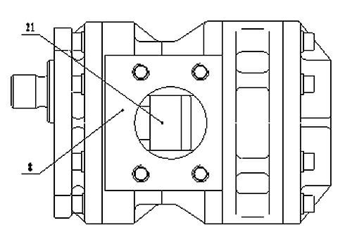 Double-oil-outlet speed variable gear pump