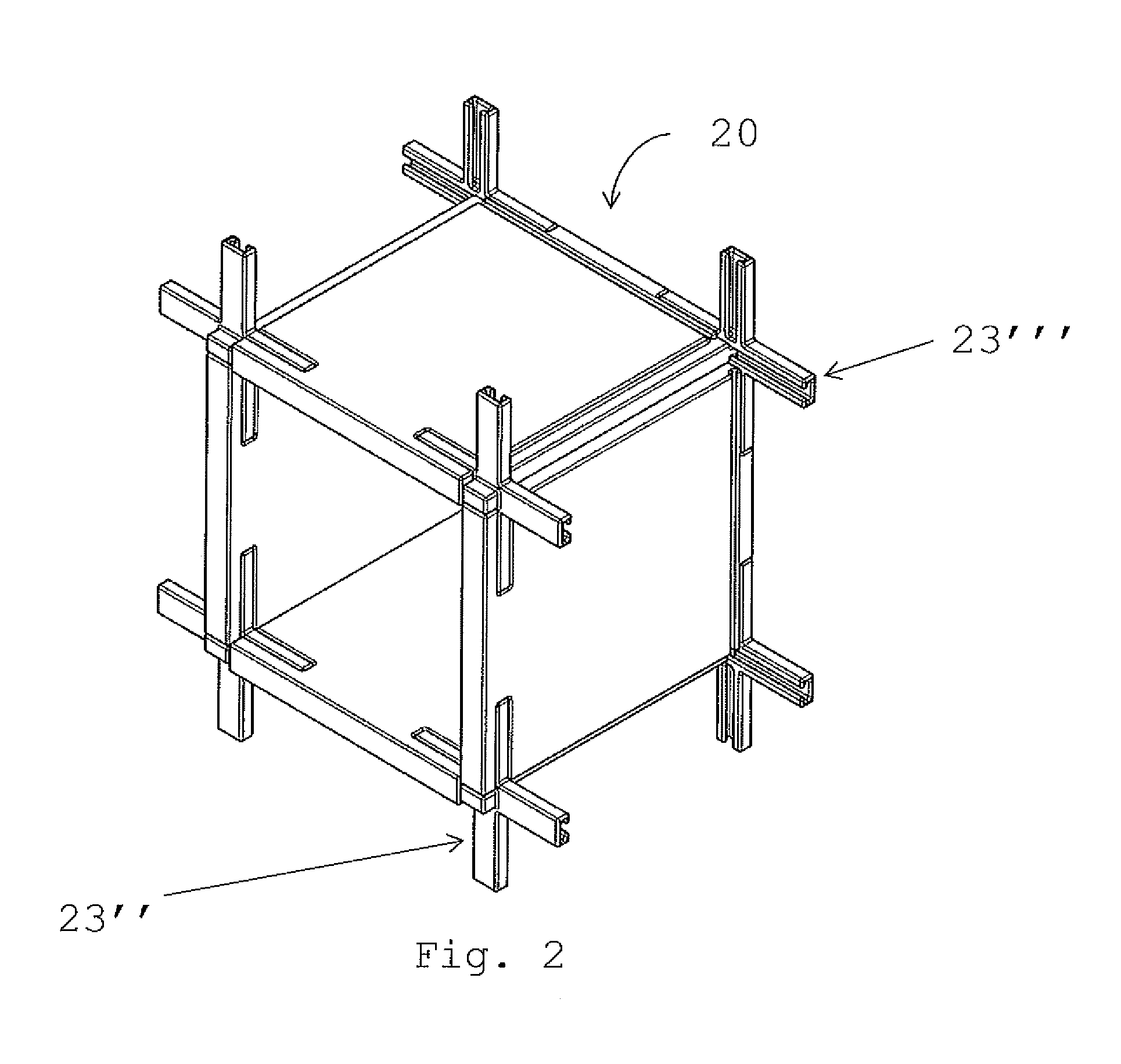 Modular system for niches or crypts for depositing ashes and/or dry remains