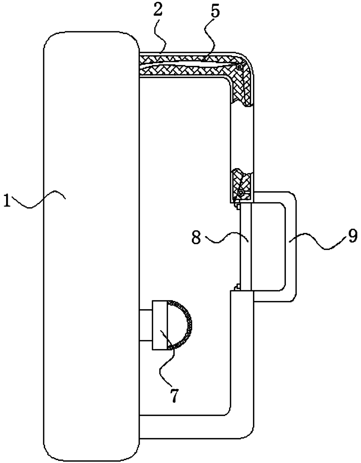 Handheld peony root system skin core-pulling device