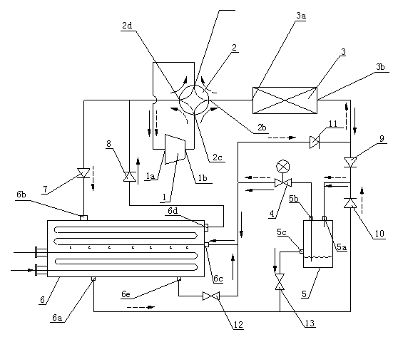 Half heat pipe type water source heat pump system