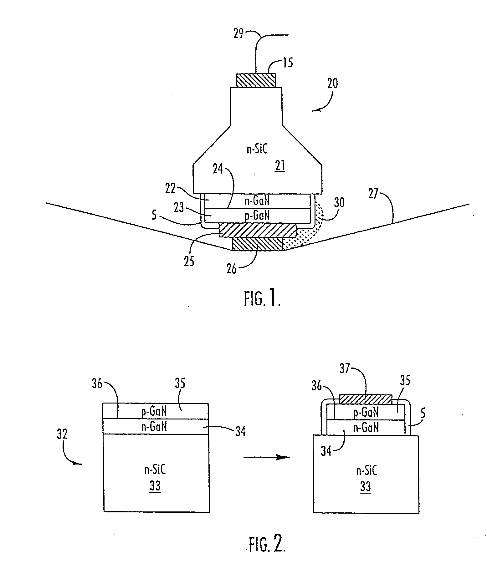 LED fabrication via ion implant isolation