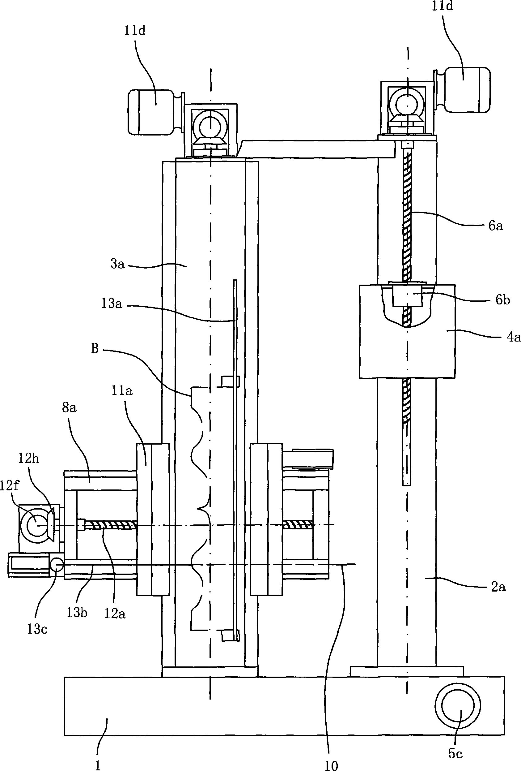 Multiheaded cylinder type stone profiling machine