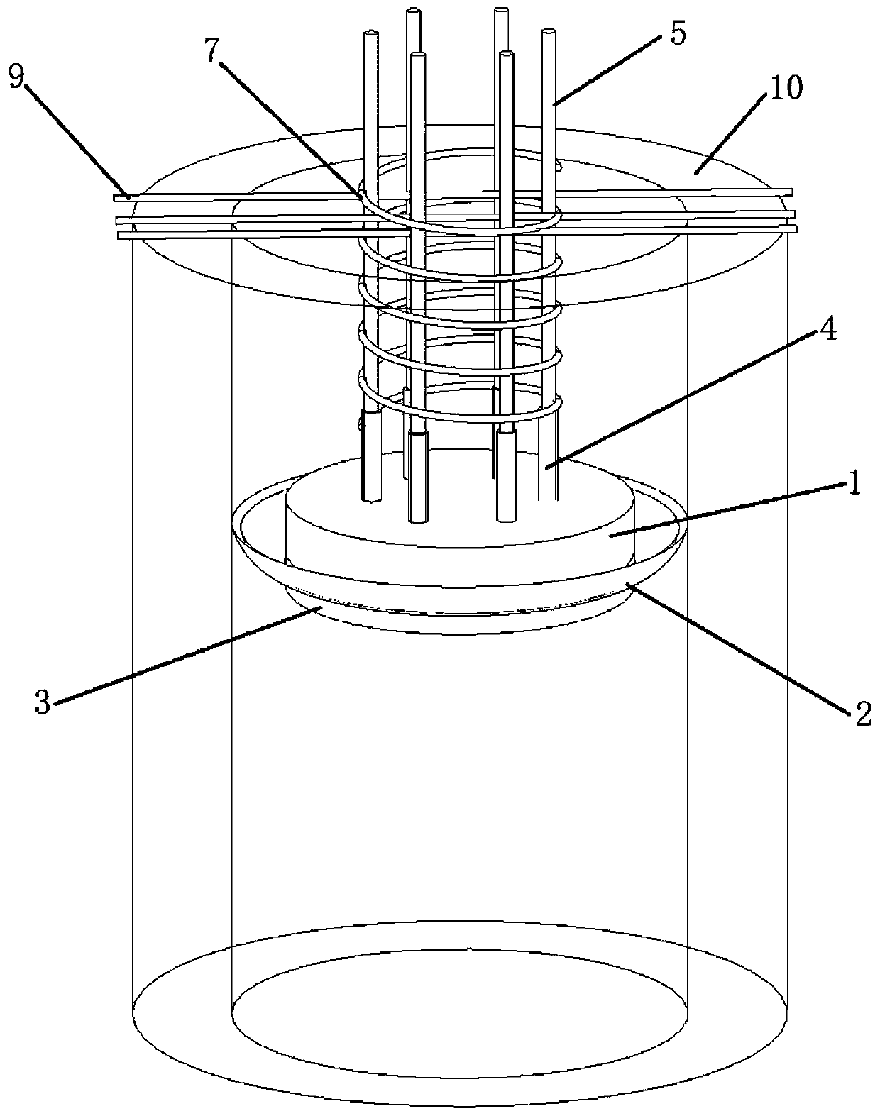 Prestressed pipe pile reinforcement cage support plate blockage device