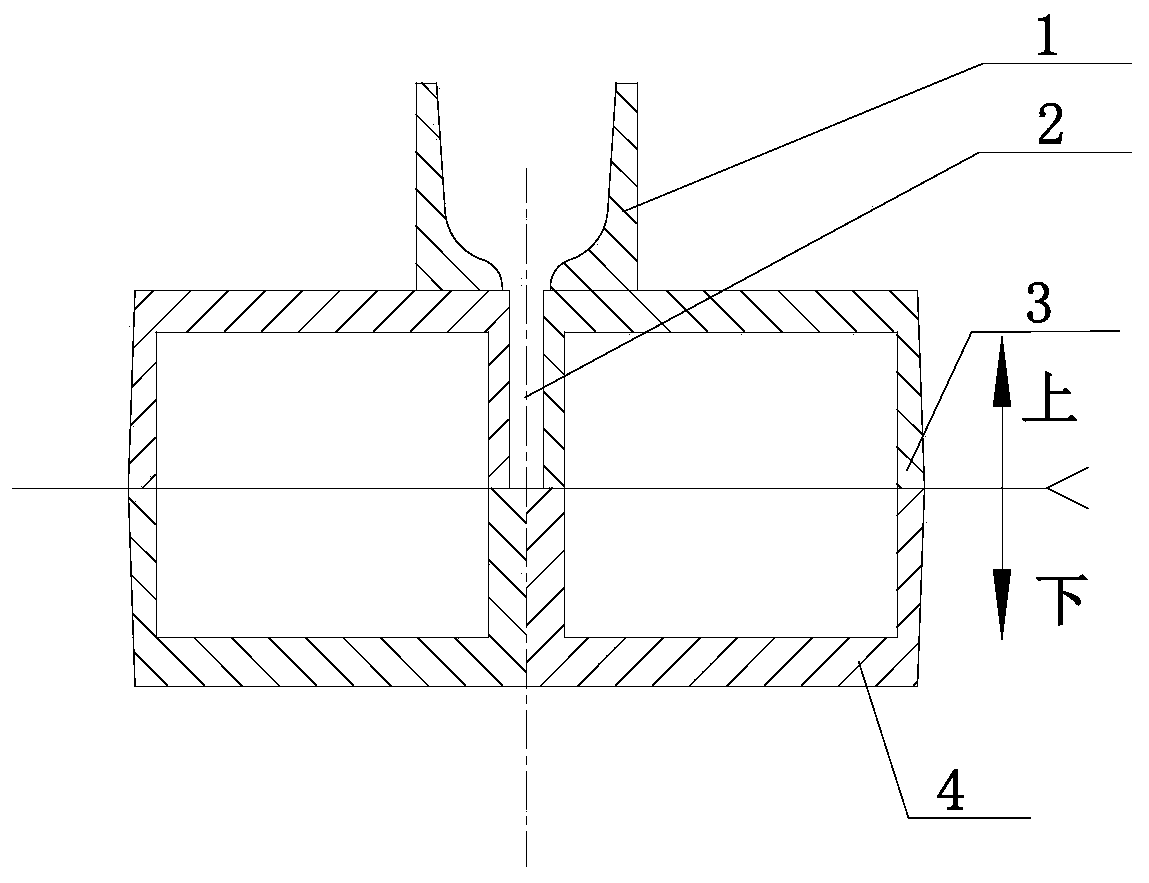 One-box two-casting casting technology of marine diesel engine cylinder cover casting