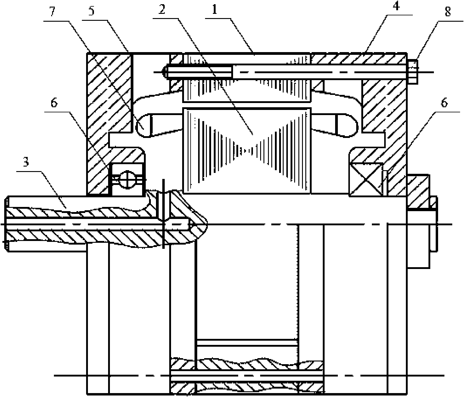 Self-ventilation cooling device of external rotor permanent magnet synchronous machine