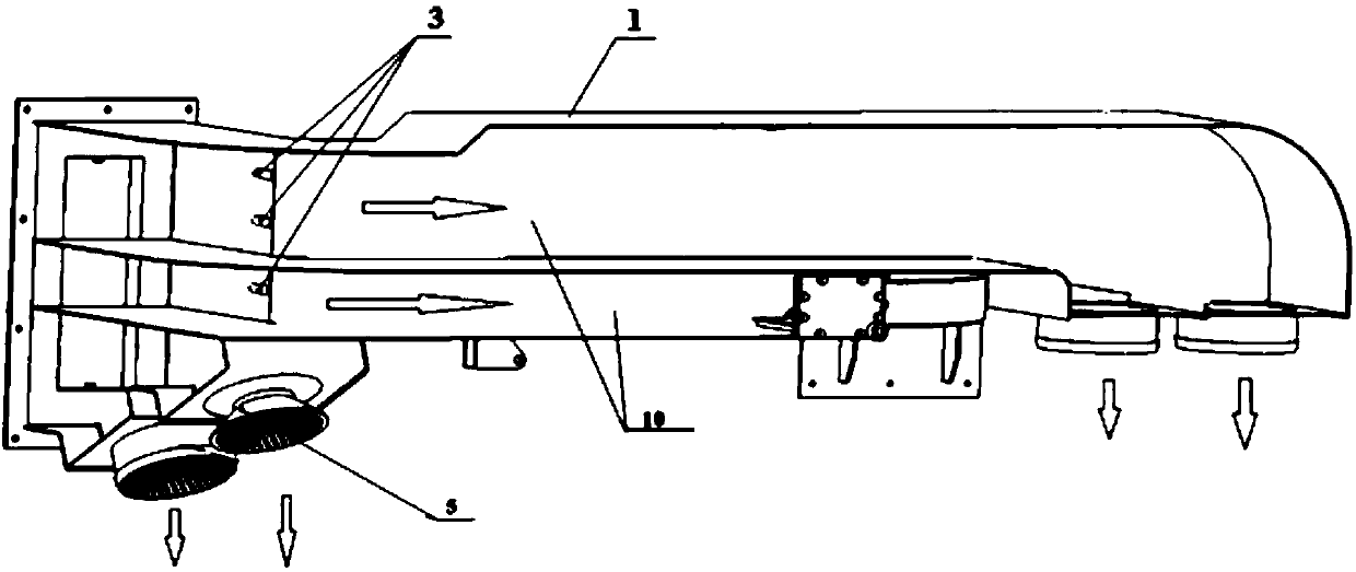 Air duct part and street cleaner