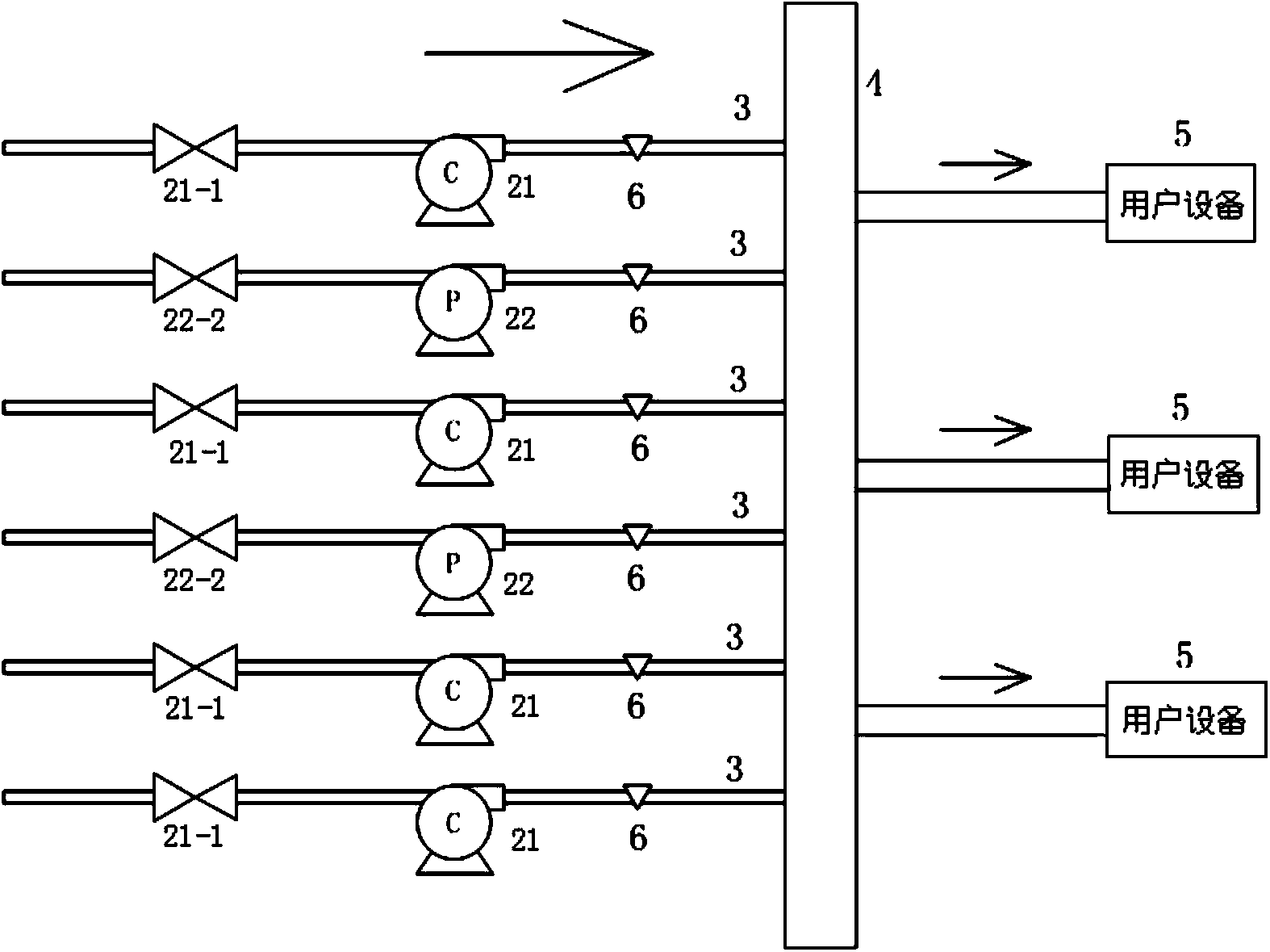 Air supply system and method of industrial furnace