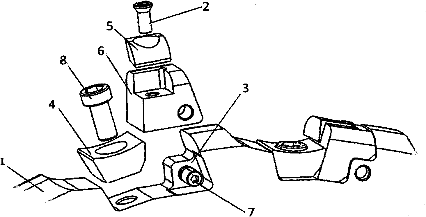 Fork type blade root milling cutter of turbine blade