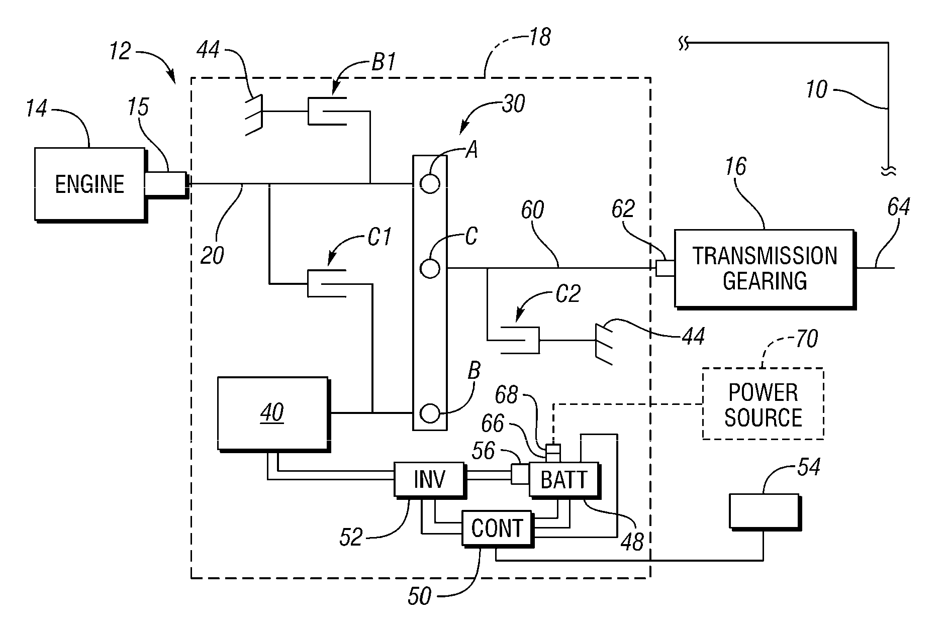 Electric Torque Converter for a Powertrain and Method of Operating a Vehicle