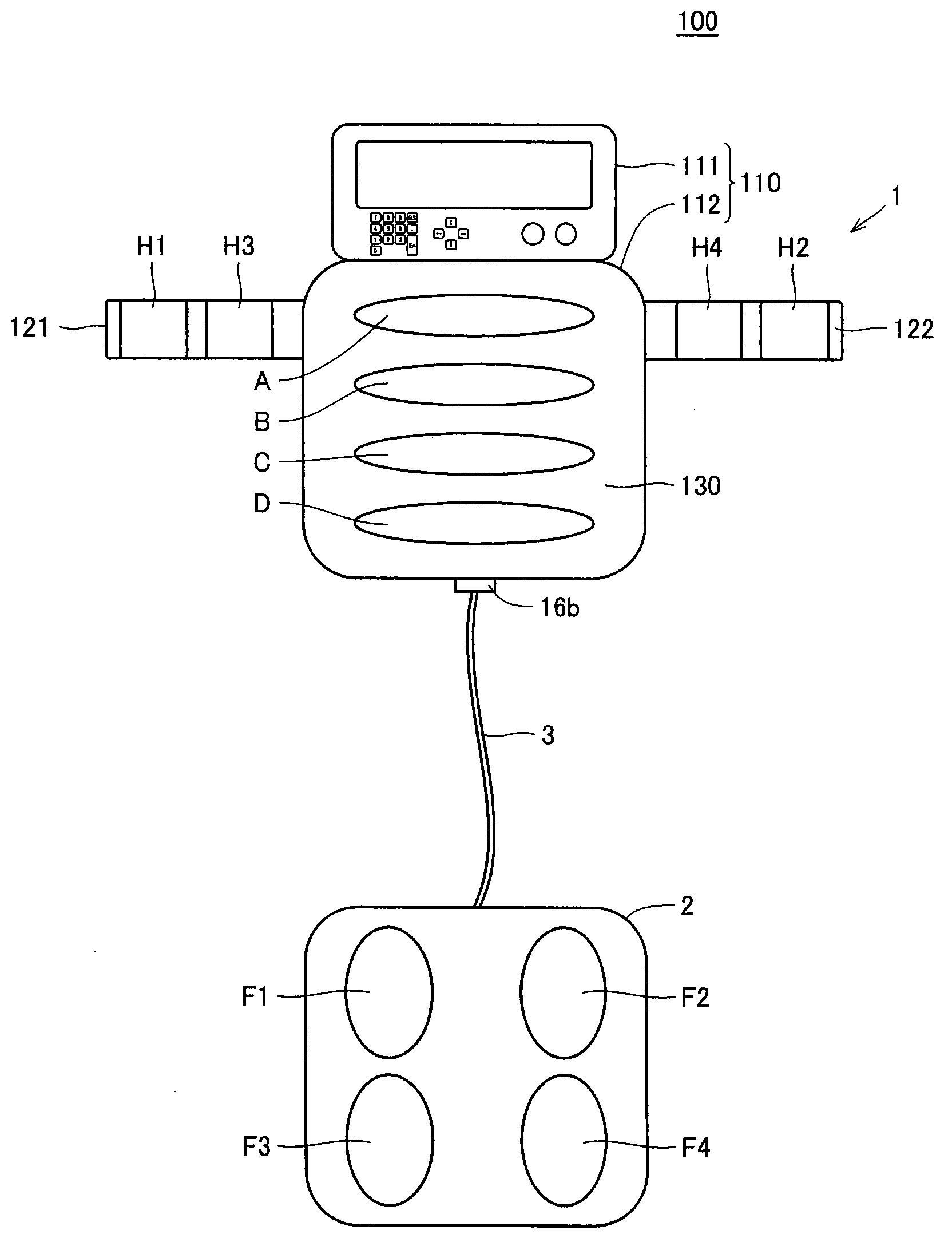 Body fat measuring apparatus capable of easily and accurately measuring visceral fat amount