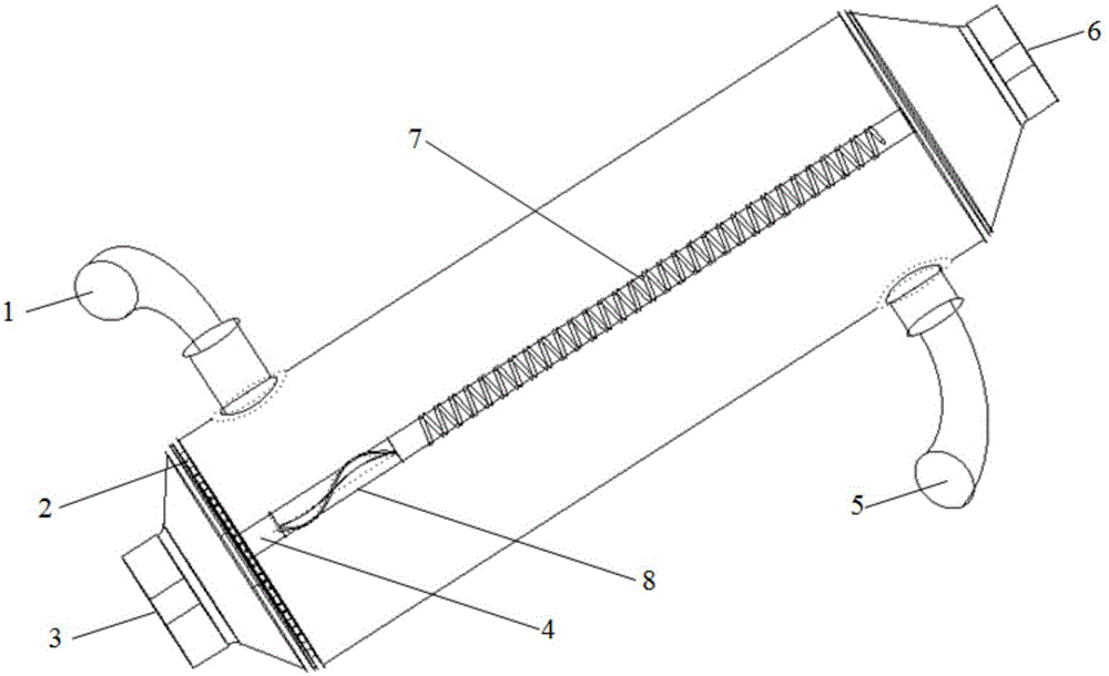 Intensified heat exchange tube provided with spiral grooved tube with spiral fin inserted inside