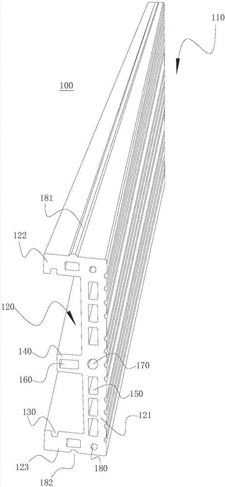 Acoustic shielding backing plate and concrete thereof