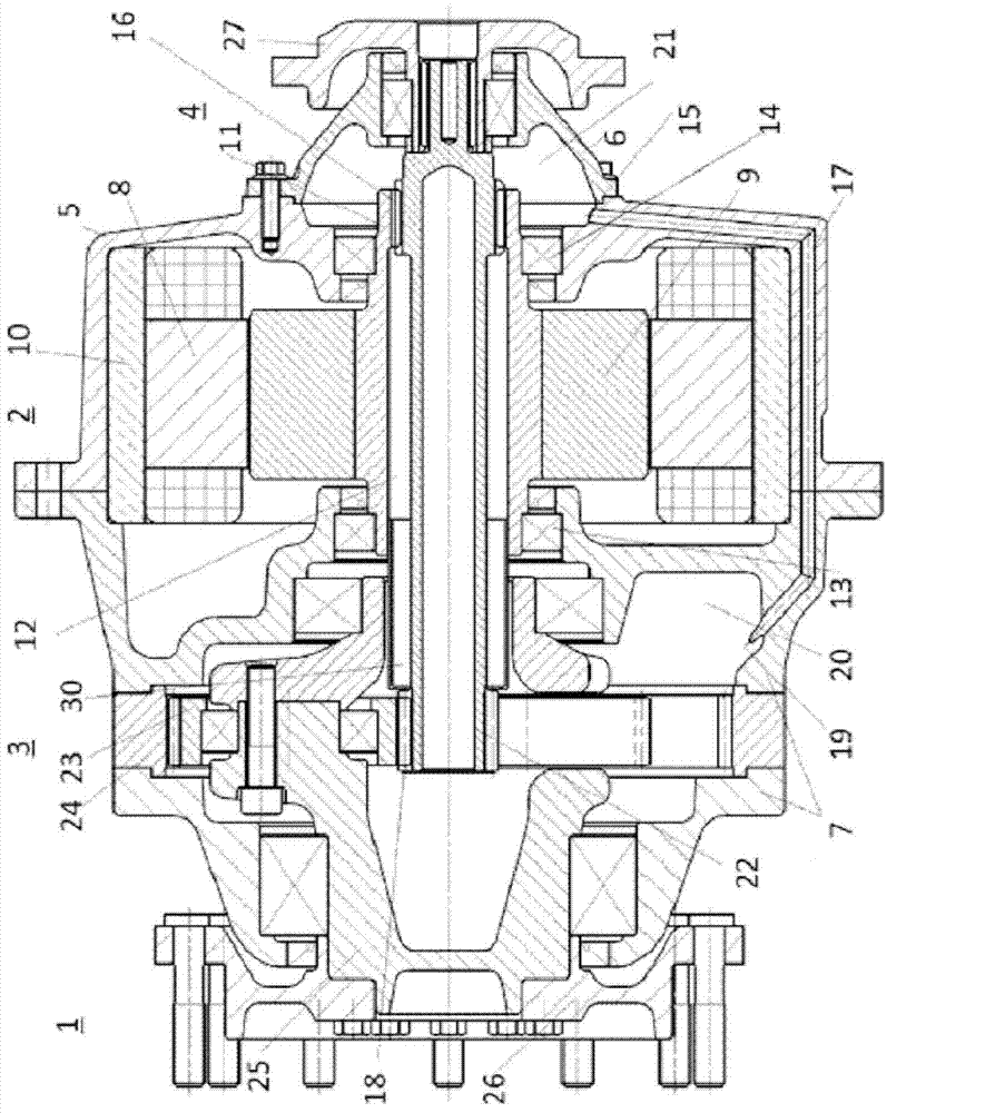 Drive unit with oil exchange