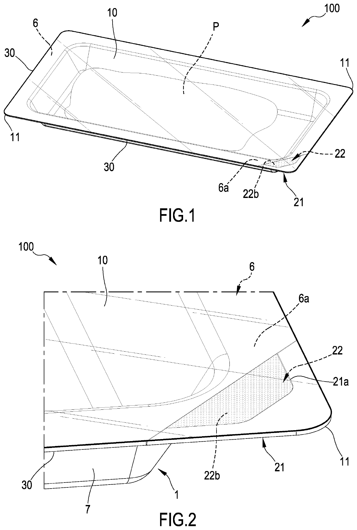 Package, process and apparatus for making said package