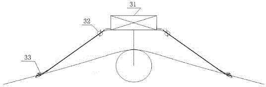 Mounting method for optical cable tackle suspension and accessories thereof based on two single-wheel tackles