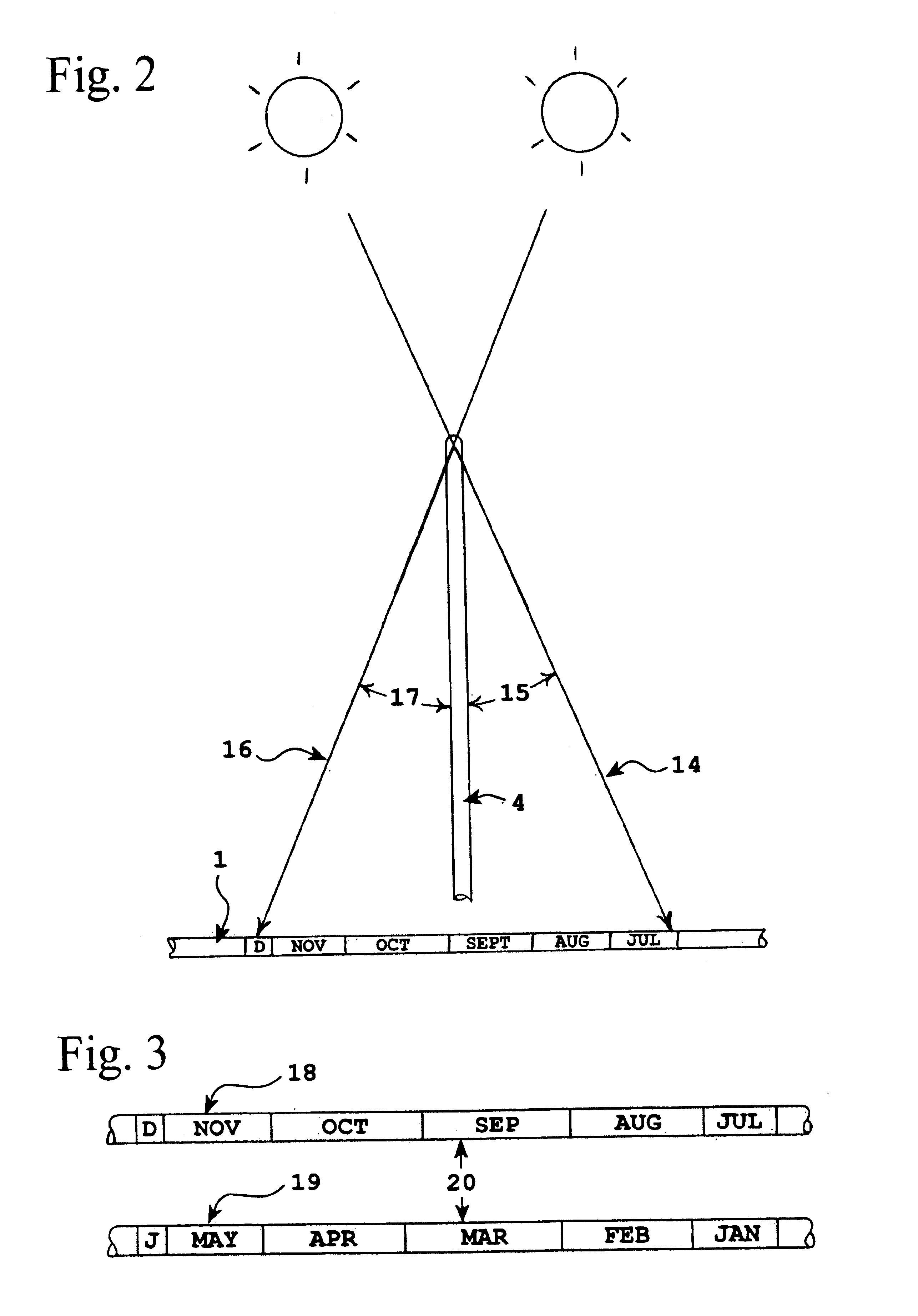 Equatorial sundial with simple time and date interpretation