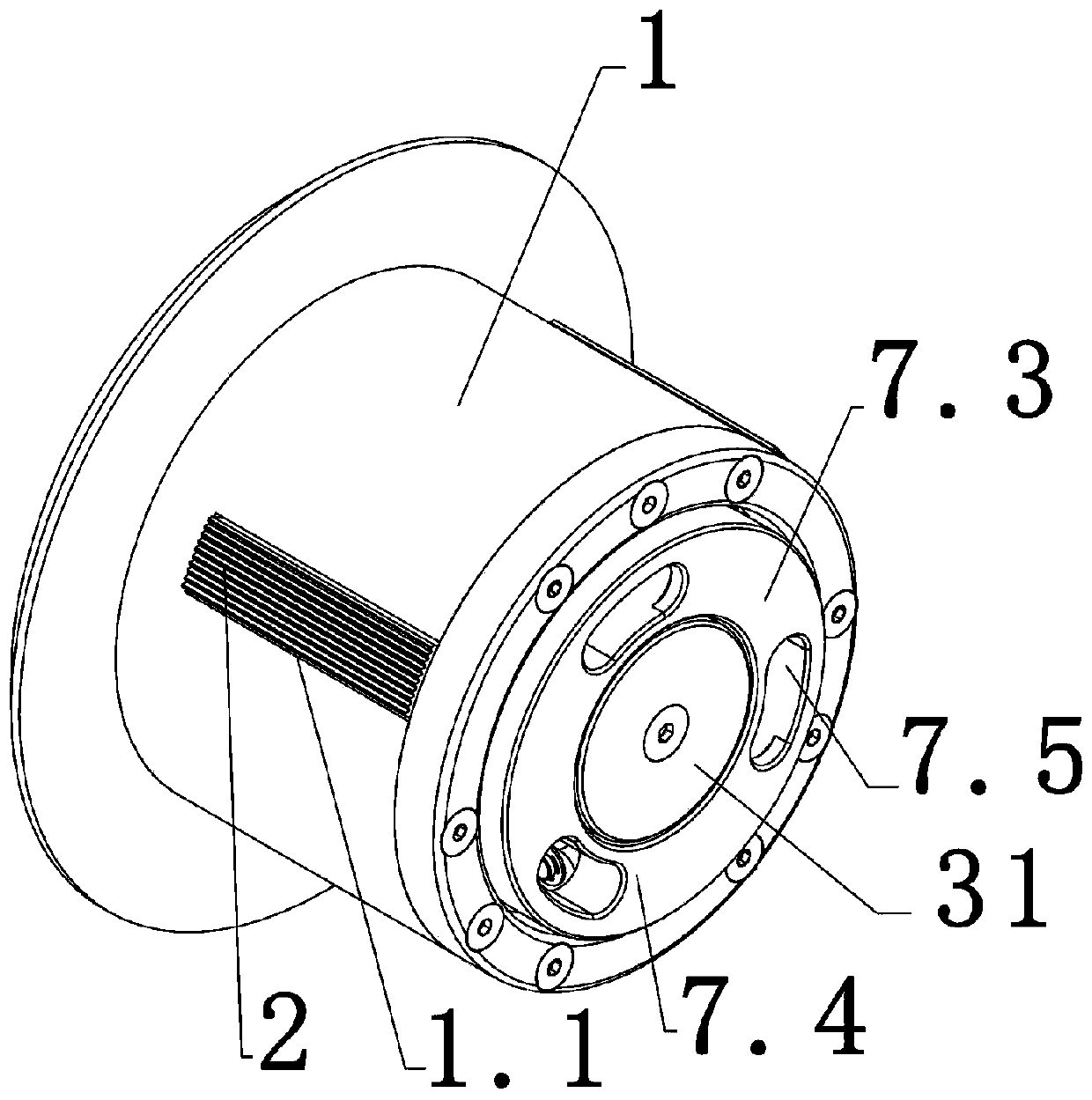 Packaging tape roll fixing device