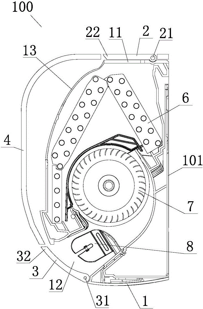 Closed air-conditioner shell and closed air-conditioner with same