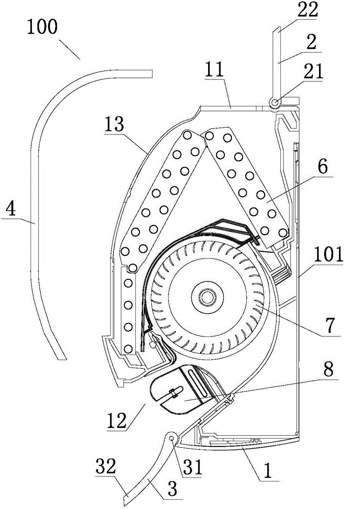 Closed air-conditioner shell and closed air-conditioner with same