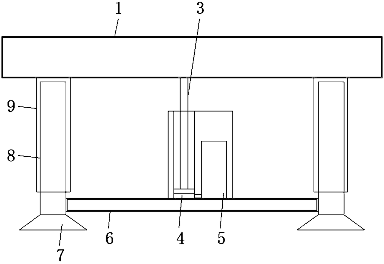 Supporting frame for sewing machine