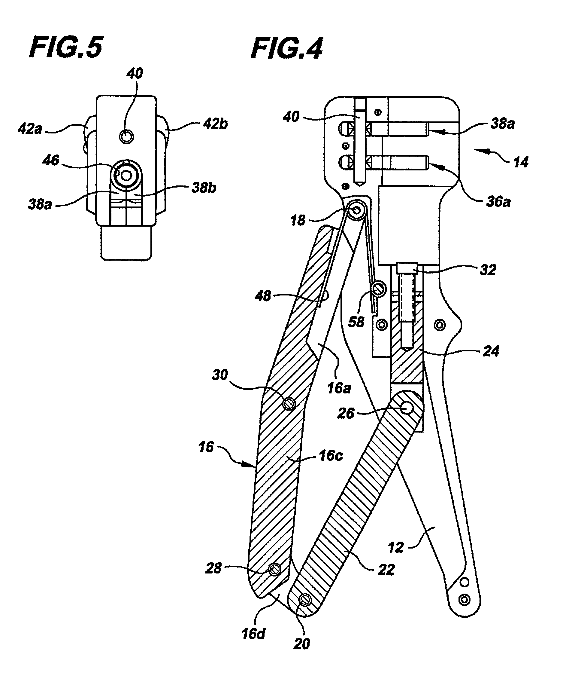 Scissor action compression assembly tool