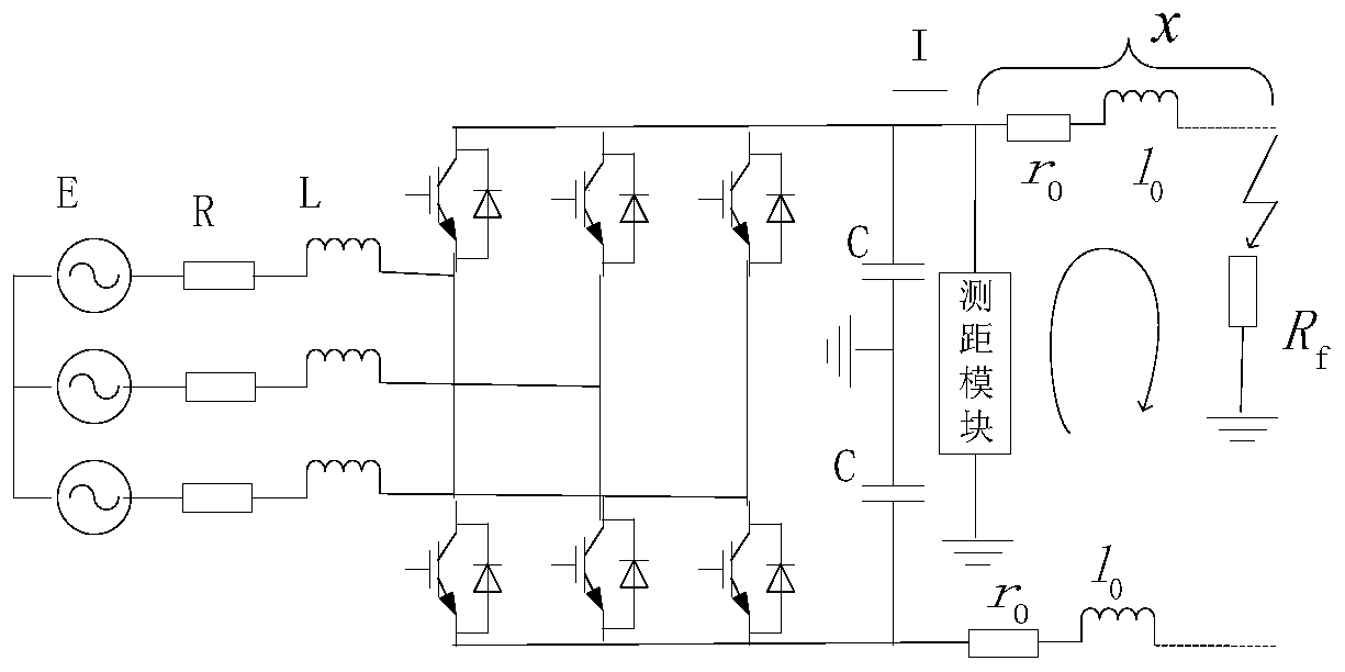 DC power distribution network double-end distance measurement fault positioning method based on improved injection method