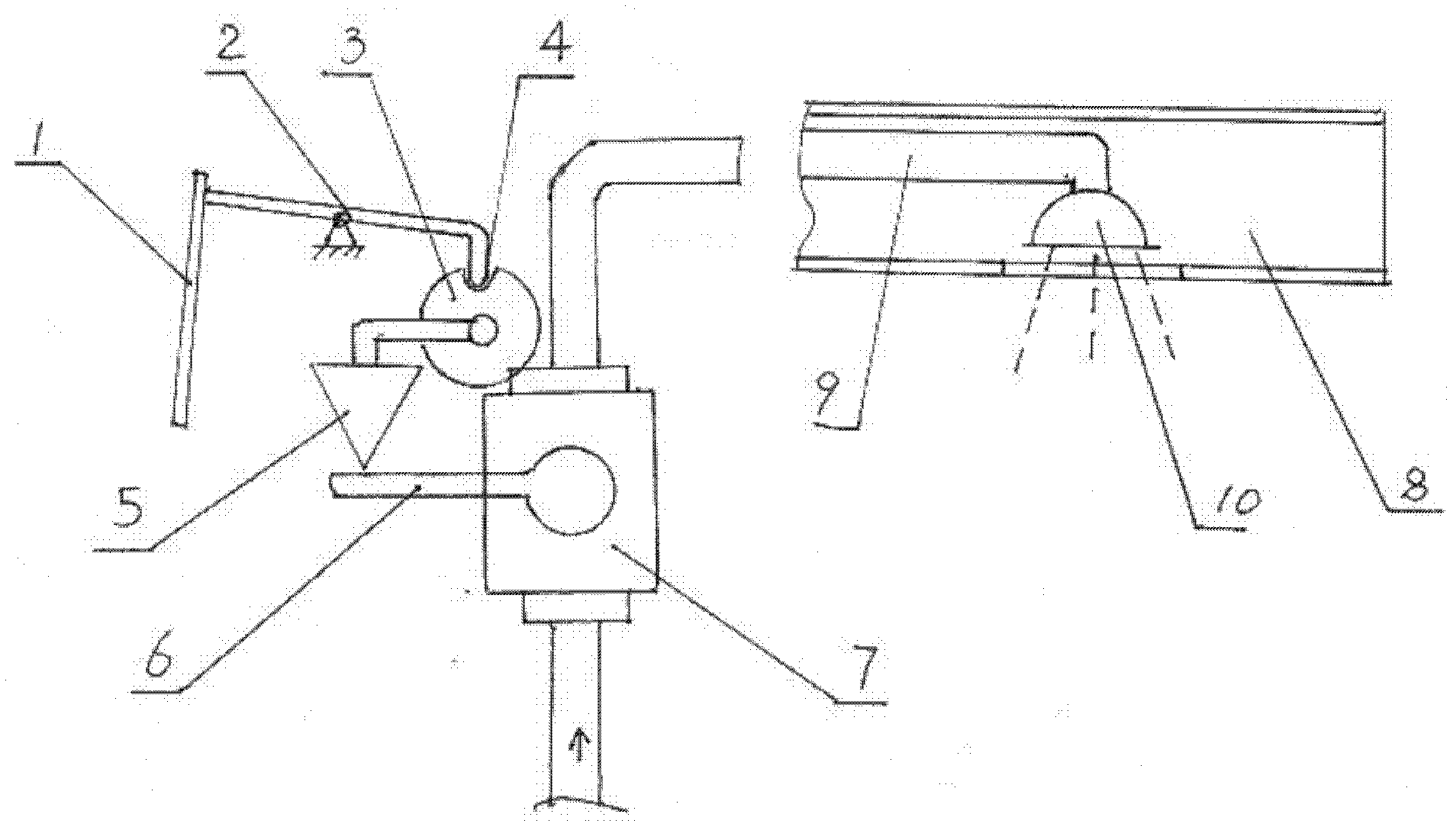 Front canopy automatic water curtain of digging and blasting working surface and working method thereof