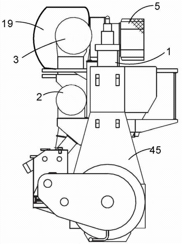 A large turbocharged two-stroke diesel engine with exhaust gas purification