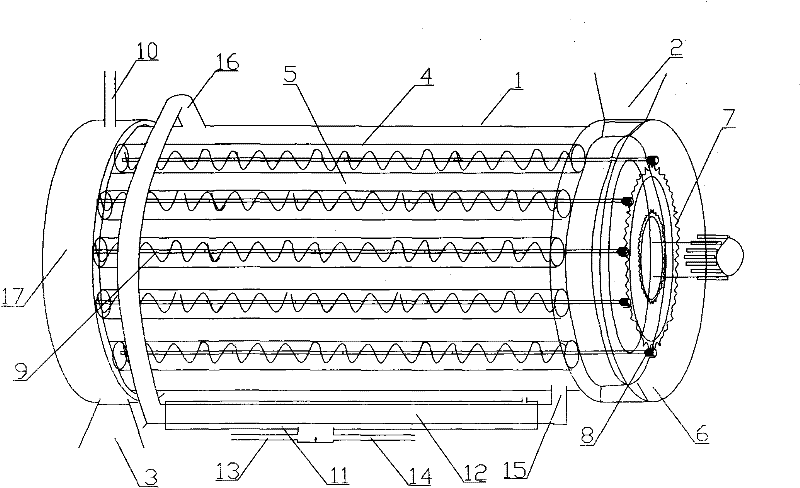 In-tube propelled coal material decomposition device