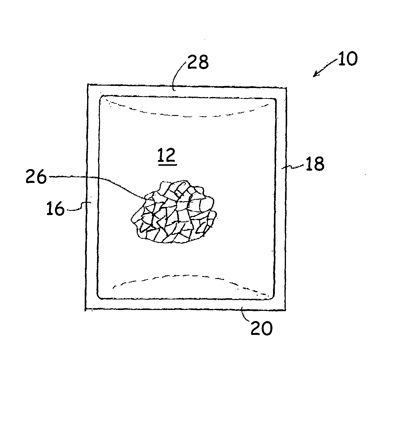 E-beam cured packaging structure, packages, and methods of making