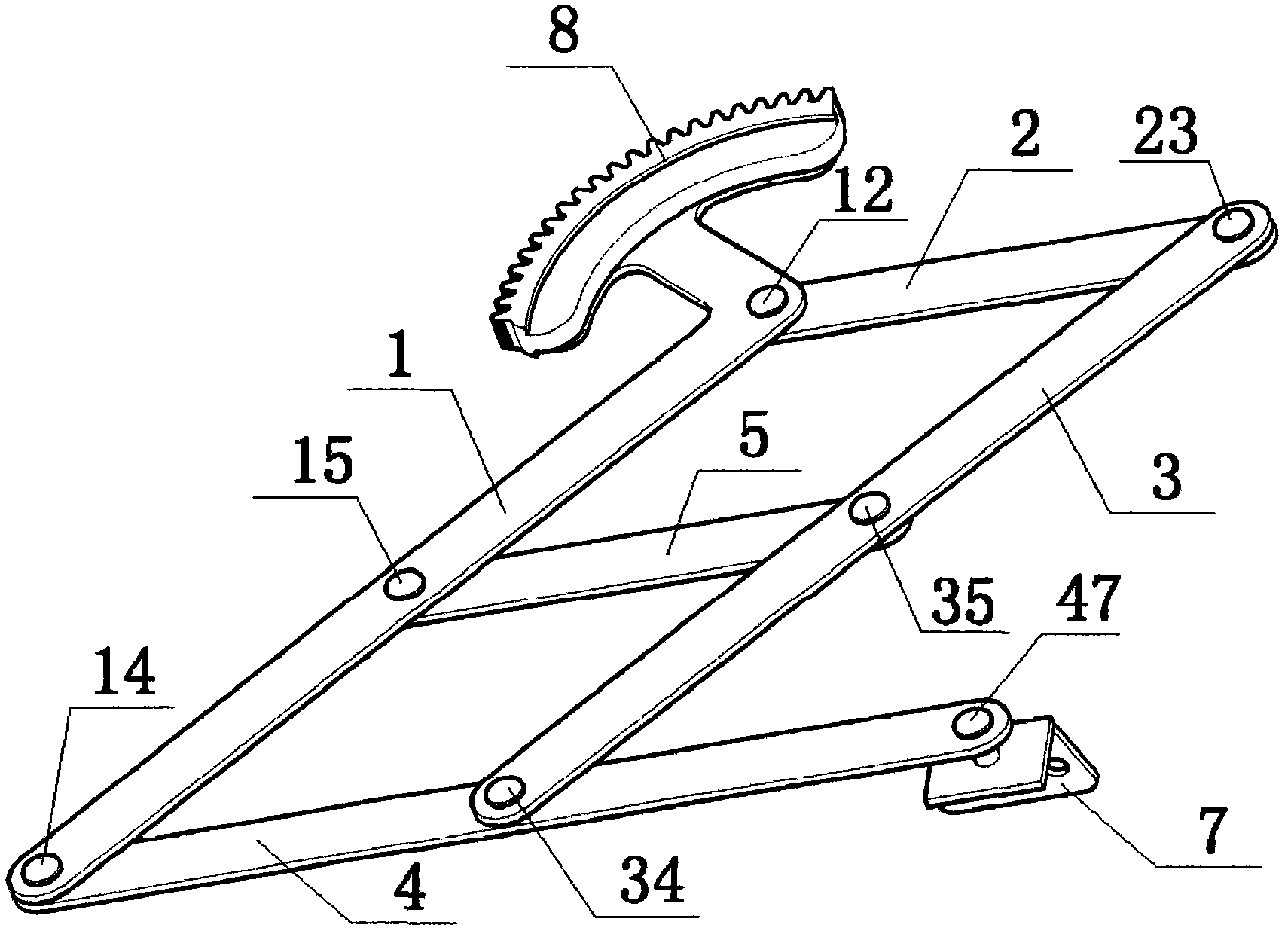 Connecting-rod opening and closing mechanism used for casement doors and windows and suspended sash windows