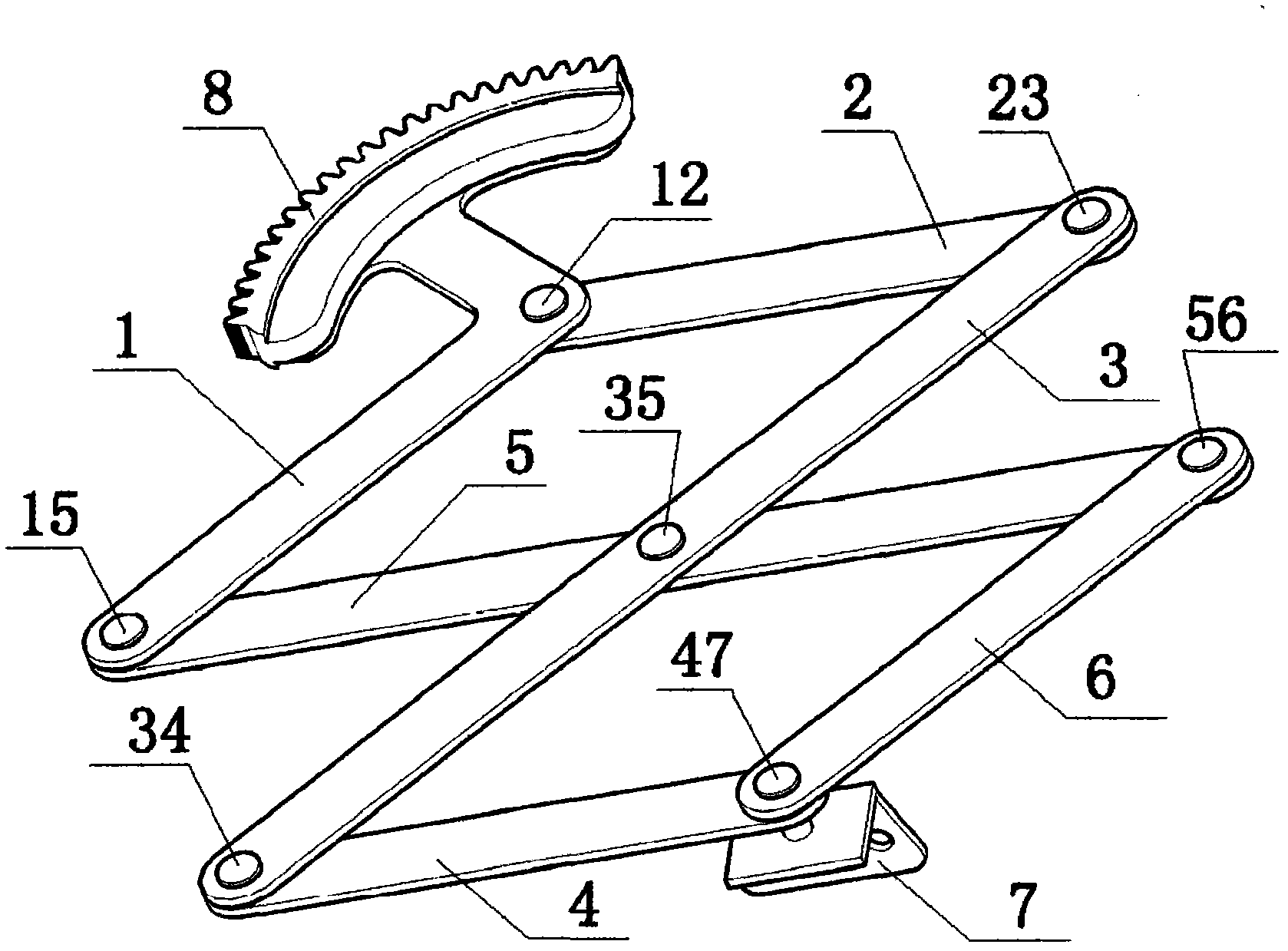 Connecting-rod opening and closing mechanism used for casement doors and windows and suspended sash windows