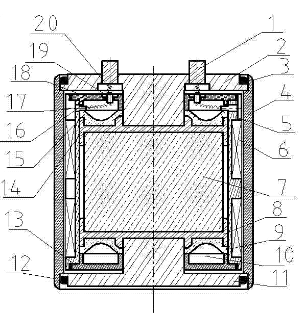 Geophone with magnetic-liquid sealed gas spring