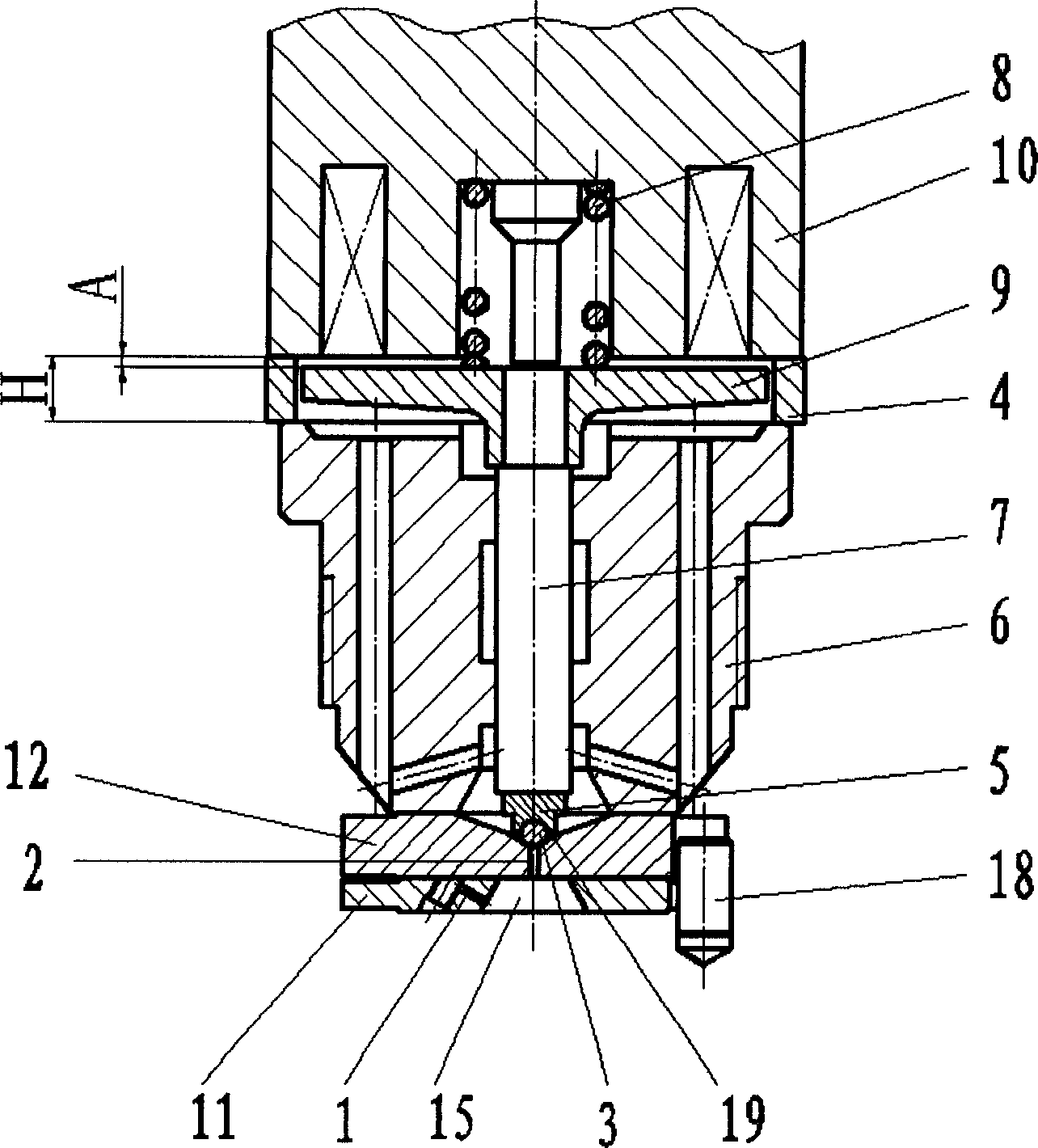 Co-rail oil injection system electric control oil injector