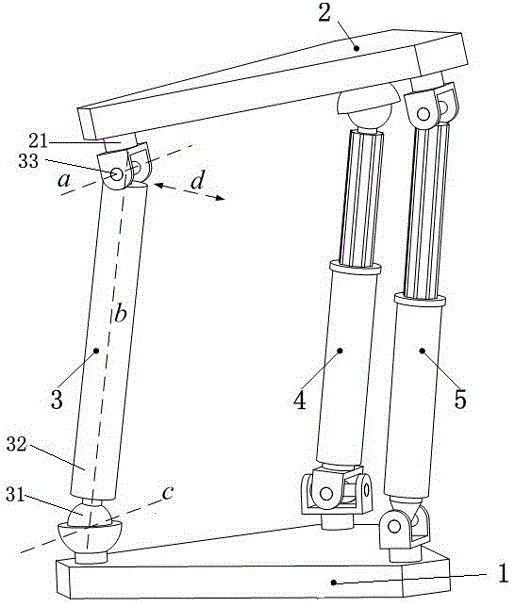 Two-freedom-degree parallel mechanism for improving load capacity